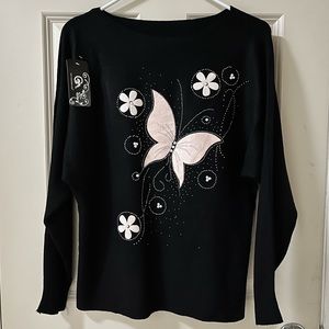 Black Butterfly Sweater